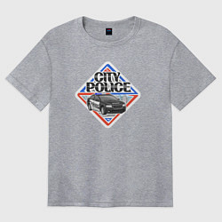Женская футболка оверсайз Городская полиция