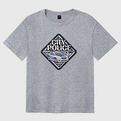 Женская футболка оверсайз City police