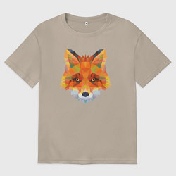 Женская футболка оверсайз Лисичка лоу поли