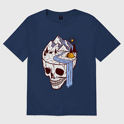 Футболка оверсайз женская Dead camper, цвет: тёмно-синий