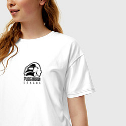 Футболка оверсайз женская Логотип PUBG, цвет: белый — фото 2