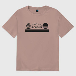Женская футболка оверсайз Сочи курорт России отдых в горах