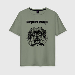 Женская футболка оверсайз Linkin Park - rock dog