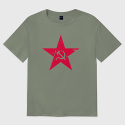 Женская футболка оверсайз Звезда - СССР