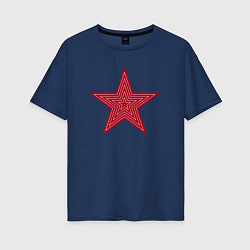 Женская футболка оверсайз USSR red star