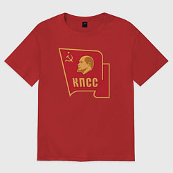 Футболка оверсайз женская Владимир Ленин КПСС, цвет: красный