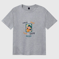 Женская футболка оверсайз Счастье в кадре