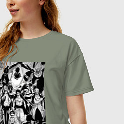 Футболка оверсайз женская Ван-Пис мугивары вано, цвет: авокадо — фото 2