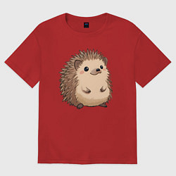 Женская футболка оверсайз Ёжик арт