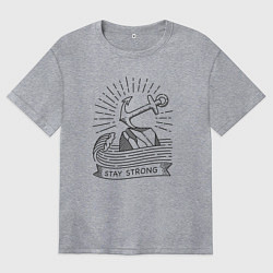 Женская футболка оверсайз Оставайся сильным