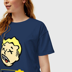 Футболка оверсайз женская Vault boy - covid 19, цвет: тёмно-синий — фото 2