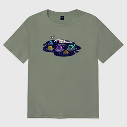 Женская футболка оверсайз Космическое плавание