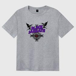 Футболка оверсайз женская Black Sabbath cover brasil, цвет: меланж