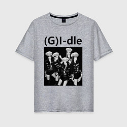 Женская футболка оверсайз G I-dle группа в стиле империи