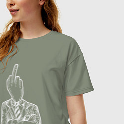 Футболка оверсайз женская Fuck boss, цвет: авокадо — фото 2