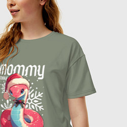 Футболка оверсайз женская Мамочка змейка, цвет: авокадо — фото 2