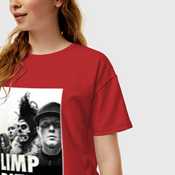 Футболка оверсайз женская Limp Bizkit all, цвет: красный — фото 2