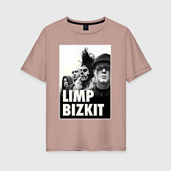 Футболка оверсайз женская Limp Bizkit all, цвет: пыльно-розовый