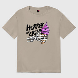Женская футболка оверсайз Horror ice cream