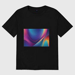 Женская футболка оверсайз Красивый градиент абстракция