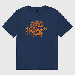 Футболка оверсайз женская Хэллоуин вечеринка, цвет: тёмно-синий