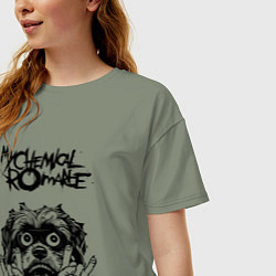Футболка оверсайз женская My Chemical Romance - rock dog, цвет: авокадо — фото 2