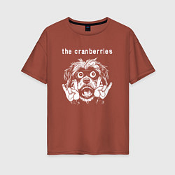 Футболка оверсайз женская The Cranberries rock dog, цвет: кирпичный