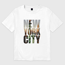 Футболка оверсайз женская New York city big room, цвет: белый