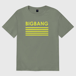 Женская футболка оверсайз Big bang с желтыми полосами