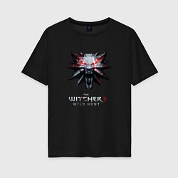 Футболка оверсайз женская The Witcher logo, цвет: черный