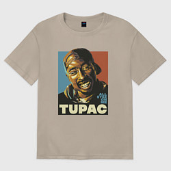 Женская футболка оверсайз Tupac - all eyez on me
