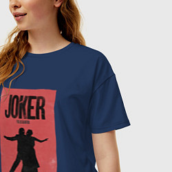 Футболка оверсайз женская Джокер - Безумие на двоих, цвет: тёмно-синий — фото 2