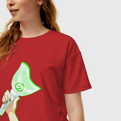 Футболка оверсайз женская Got7 лайтстик, цвет: красный — фото 2