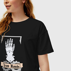 Футболка оверсайз женская Iron hands Warhammer 40k, цвет: черный — фото 2