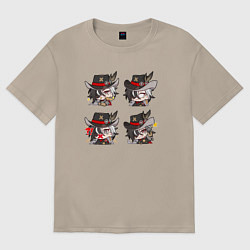 Женская футболка оверсайз Бутхилл стикеры