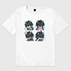 Женская футболка оверсайз Дань Хэн стикеры