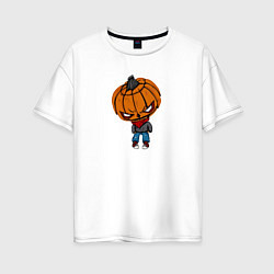 Женская футболка оверсайз Sigma boy is Halloween