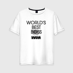 Женская футболка оверсайз Worlds best мама