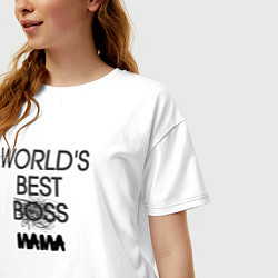 Футболка оверсайз женская Worlds best мама, цвет: белый — фото 2