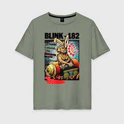 Женская футболка оверсайз Blink 182 band