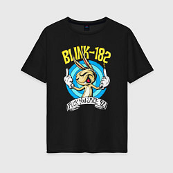 Женская футболка оверсайз Blink 182 fuck you since 92