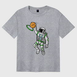 Женская футболка оверсайз Космический баскет