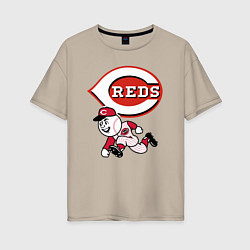 Женская футболка оверсайз Cincinnati reds baseball team - talisman