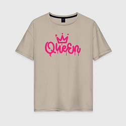 Женская футболка оверсайз Pink queen