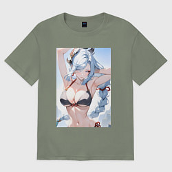 Женская футболка оверсайз Геншин Шэнь Хэ купальник