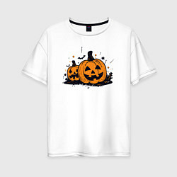 Женская футболка оверсайз Pumpkins