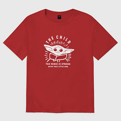 Женская футболка оверсайз The Force is strong - Грогу