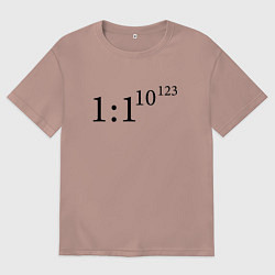 Женская футболка оверсайз Вероятность взрывного создания вселенной Роджера П