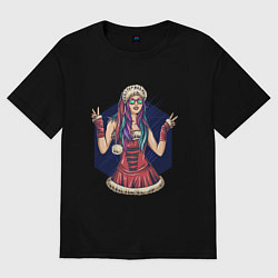 Женская футболка оверсайз Крутая снегурка