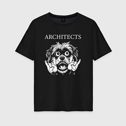 Футболка оверсайз женская Architects rock dog, цвет: черный